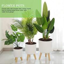 Round Self Watering Plant Pot With Water Level Indicator For Plants And Flowers, Home, Garden, Self Watering Pot With Stand For All Indoor Plants And Flowers