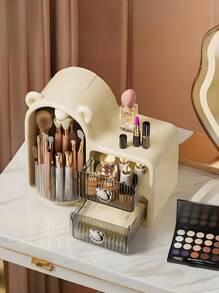 Beautiful Makeup And Jewelry Storage Box With Drawers, Plastic Material, Waterproof And Mildew-Proof, Suitable For Christmas, Valentine's Day, Chinese New Year, And Gifts,For Holiday Beach, Bathroom Collection, Bedroom Collection, Large Capacity