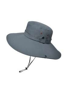 1pc Men's Oversized Brim Sun Hat, Outdoor Fishing Cap, UV Protection, Suitable For Spring & Summer - Multicolor - View 11
