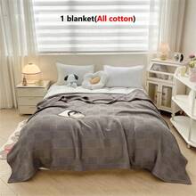 1pc Soft & Comfortable Waffle Blanket - 100% , Skin-Friendly, Solid Color, Suitable For Bed, Sofa, Pillow - Perfect For Relaxation And Cuddling - Dark Gray - View 4