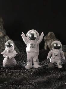 Astronaut Model Figurine Set, Home Decor Craft Desk Ornament, Spacecraft Spaceman Toy, Birthday Gift