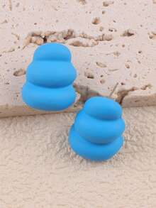 1 Pair Acrylic Geometric Colorful Mini Bread Shaped Unique Earrings For Women - Geometric Bread - View 21