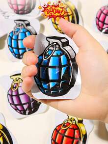 100pcs Bomb Bag Prank Toy Simulation Inflatable Bomb Pouch Self Detonating Grenade Fake Bomb Self Inflatable Prank Liar Toy, Prank Toy Bomb Bag Bomb Funny Stress Practical Joke Toy Toy Spray Toy Grenade Bag Fool Simulator, Self Inflating Grenade Small Explosion Bag Fiction Prank Toy Self Detonating Grenade Model Slippery - Multicolor - View 2