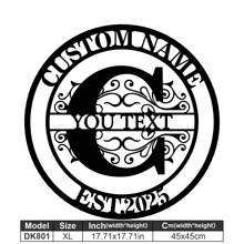 1 Fine Metal Art Logo - Personalized Last Name Logo, Name Design, Home Decoration With Custom Initials Thumbnail, Classic Style, Durable Wall-Mounted Wall Art Decoration For Theme Parties, Perfect Heartfelt Gifts For Friends And Family, Customizable Wedding Gifts.,Multi-Functional,Durable,Ornamental,Reusable,Exquisite,Stylish,High-Quality,Colorful,Modern,Custom,Personalized,Unique,Home Decor,Home Decor