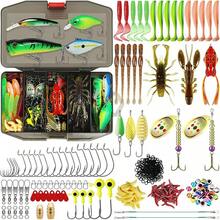 TRUSCEND Widely Used Fishing Lures & Tackle Kit Worth Ever Penny, Selected Fishing Kit For Starter Freshwater Saltwater, Economic/Giftable/Premium Fishing Gear Set Available, For Family - A-128pcs Economic Kit - 查看 1
