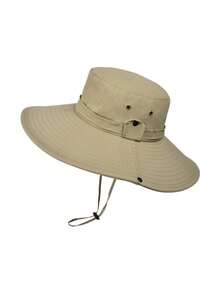 1pc Men's Oversized Brim Sun Hat, Outdoor Fishing Cap, UV Protection, Suitable For Spring & Summer - Multicolor - View 10
