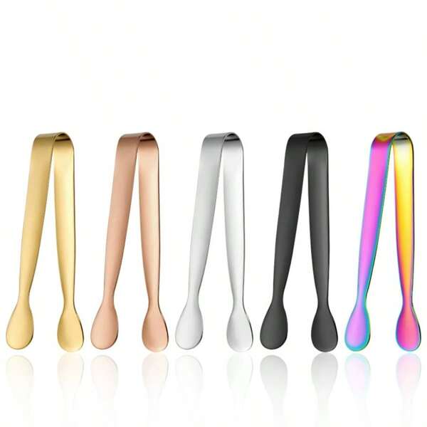 1 pezzo Elegante pinza in acciaio inox per ghiaccio, pinza per cubetti di ghiaccio e zucchero da bar