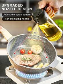 1pc 2-In-1 Olive Oil Sprayer And Dispenser, 500ml/17oz Cooking Oil Bottle For Cooking, Kitchen, Grilling, Air Fryer, Salad, Baking - Multicolor - View 3