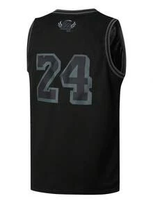 Boyfriend Style Men Legendary Basketball Jersey 24 23 Black Embroidered Sports Tank Top