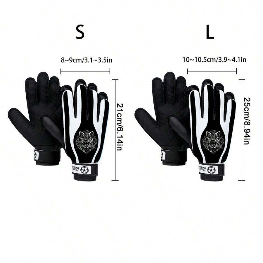 1 Pair Of Professional Men's And Women's Universal Youth Football Goalkeeper Training And Competition Anti-Slip And Wear-Resistant Gloves, Adult Men's And Women's Universal Youth Competition Training Goalkeeper Special Anti-Slip And Wear-Resistant Professional Training Wear-Resistant Machine-Sewn PU Training And Competition Football Goalkeeper Gloves