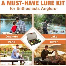 TRUSCEND Widely Used Fishing Lures & Tackle Kit Worth Ever Penny, Selected Fishing Kit For Starter Freshwater Saltwater, Economic/Giftable/Premium Fishing Gear Set Available, For Family - A-128pcs Economic Kit - 查看 3