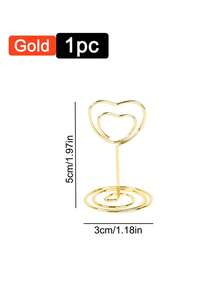 1~30 件心形桌号架、座位卡架、金属丝照片架、小桌卡架、照片照片架，适用于餐桌中心装饰、婚宴、生日周年纪念、情人节派对装饰，