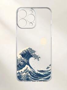 Capa de Telefone de Verão IphoneOcean 1 Peça, Capa Protetora de Telefone Transparente Artística Impressa com Onda de Kanagawa, Proteção Resistente a Choques, Compatível com Iphone 16/11/16pro/16plus/16promax/16e/15Promax/13/14/12/XS/XR/7G/8P, Galaxy S25/S25PLUS/S25 Ultra/A16/A36/A26/A56/A50/A12/A32/A52
