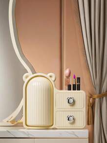 Beautiful Makeup And Jewelry Storage Box With Drawers, Plastic Material, Waterproof And Mildew-Proof, Suitable For Christmas, Valentine's Day, Chinese New Year, And Gifts,For Holiday Beach, Bathroom Collection, Bedroom Collection, Large Capacity