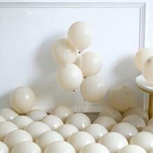 133pcs Wedding & Party Balloons Arch & Decor Kit - Cream & Champagne - Heart Shape Design, Suitable For Engagement, Valentine's Day, Mother's Day - Princess Theme, No Electricity Required