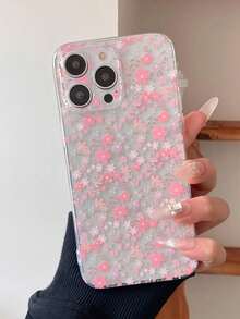 Funda para teléfono Flor Minimalista Moda en todas partes Pequeño patrón floral rosa Pintado TPU Funda para teléfono a prueba de golpes Compatible con phone Funda S - Multicolor - Ver 8