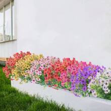 1 Conjunto/7 Conjuntos/14 Conjuntos/Flores Artificiais Internas e Externas, Flores Falsas Internas e Externas, Plantas de Jardim, Soleiras de Janelas, Casamentos Familiares, Casas de Campo, Decorações de Flores de Plástico Falsas Que Não Desbotam, Vasos Pendurados com Flores Falsas, Decorações de Vasos de Cozinha e Domésticos, (7 Cores) Presentes, Aniversários, Formatura