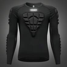 Camiseta de armadura para motociclismo de hombres WOSAWE, transpirable, elástica, con protección de impacto EVA y almohadillas suaves