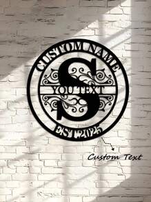 1 Fine Metal Art Logo - Personalized Last Name Logo, Name Design, Home Decoration With Custom Initials Thumbnail, Classic Style, Durable Wall-Mounted Wall Art Decoration For Theme Parties, Perfect Heartfelt Gifts For Friends And Family, Customizable Wedding Gifts.,Multi-Functional,Durable,Ornamental,Reusable,Exquisite,Stylish,High-Quality,Colorful,Modern,Custom,Personalized,Unique,Home Decor,Home Decor