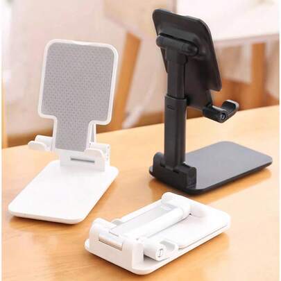 1pc/2pcs Foldable Adjustable Desk Phone/Tablet Stand, Slouchy Holder For Live Streaming, Watching Videos, Office Use