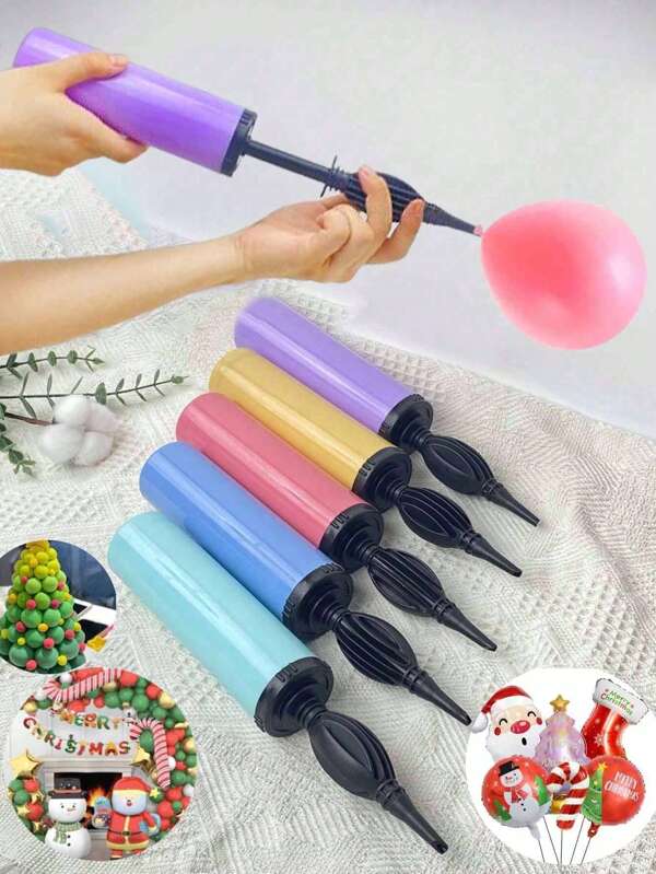 1pc/3pcs/Set Balloon Air Pump, Portable Handheld Air Blower, Manual Balloon Inflator Pump For Birthday Party, Celebration, Wedding, Balloons (Random Color) Mother's Day Graduation