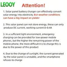 leooy 6W Portable Solar Panel Charger, Waterproof USB Power Source For Outdoor Traveling And Camping, With Magnetic Material, Solar Powered, Compatible With Phones, Flashlights, Fans