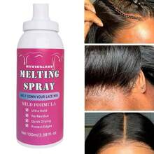 Lace Melting Spray For Glueless Wig Install,  Lace Adhesive For Wigs, Skin Friendly Formula To Protect Edges - 100ml - 查看 1