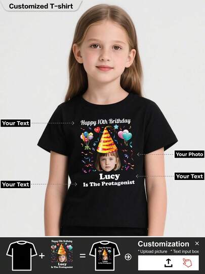 Custom Personalized T-Shirt, Girls Sport T-Shirt, Breathable, A Fatkungift, - Add Images To Design Your Own Personalized Printed T-Shirt