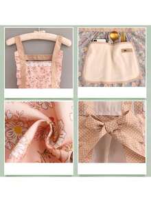 1 Stück liebevolle Schärpe Leinwand Schürze, atmungsaktive Blumen Schürze, wasserdichte öldurchlässige atmungsaktive Arbeitskleidung Taille Schürze, Restaurant Kellner Arbeitskleidung, Haus Restaurant Chef Schürze Arbeitskleidung, Küche Haushaltswaren