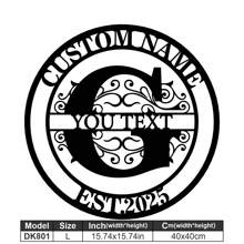 1 Fine Metal Art Logo - Personalized Last Name Logo, Name Design, Home Decoration With Custom Initials Thumbnail, Classic Style, Durable Wall-Mounted Wall Art Decoration For Theme Parties, Perfect Heartfelt Gifts For Friends And Family, Customizable Wedding Gifts.,Multi-Functional,Durable,Ornamental,Reusable,Exquisite,Stylish,High-Quality,Colorful,Modern,Custom,Personalized,Unique,Home Decor,Home Decor