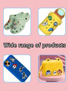 Random Series 20/50/100Pcs DIY Charms For Shoe Key Chain Sandals Beach Bags, PVC Shoe Charms For Clogs Premium Quality Popular Decorations Accessories Great Gifts For Christmas, Birthday, Party