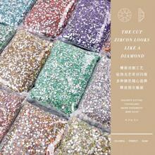 2mm, 3mm, 4mm, 5mm, 6mm Bulk Pack Non-Hotfix Resin Flat Bottom Rhinestones Crystal Nail Studs DIY