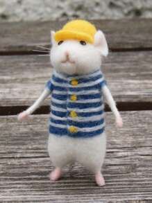 Small Fur Beans Felt Poke Wrong Diy Handmade Material Package Making Doll Ornament Pendant Small Animal Mouse