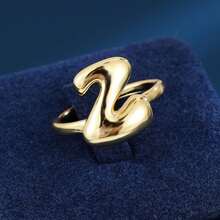 1 Creative Letter Design With Adjustable Opening For Women's Ring - Multicolor - View 16