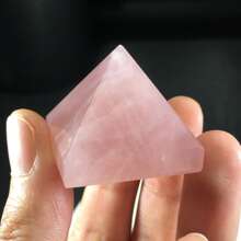 1pc Natural Crystal Pyramid Ornament, 3cm 7-Color Gemstone Pyramid