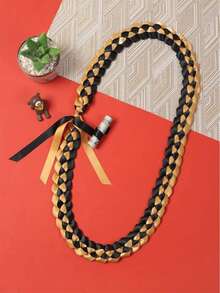 2026届毕业花环，双股编织丝带项链，可作礼金花环、毕业荣誉绶带，手工制作，祝贺毕业生，毕业装饰，2026届荣誉绶带，男女通用毕业礼物，高级纪念品，毕业装饰，毕业配饰，毕业花环配饰，蓝白毕业花环，2026届毕业生，毕业花环，学生礼物，派对用品 - 彩色 - 查看 18