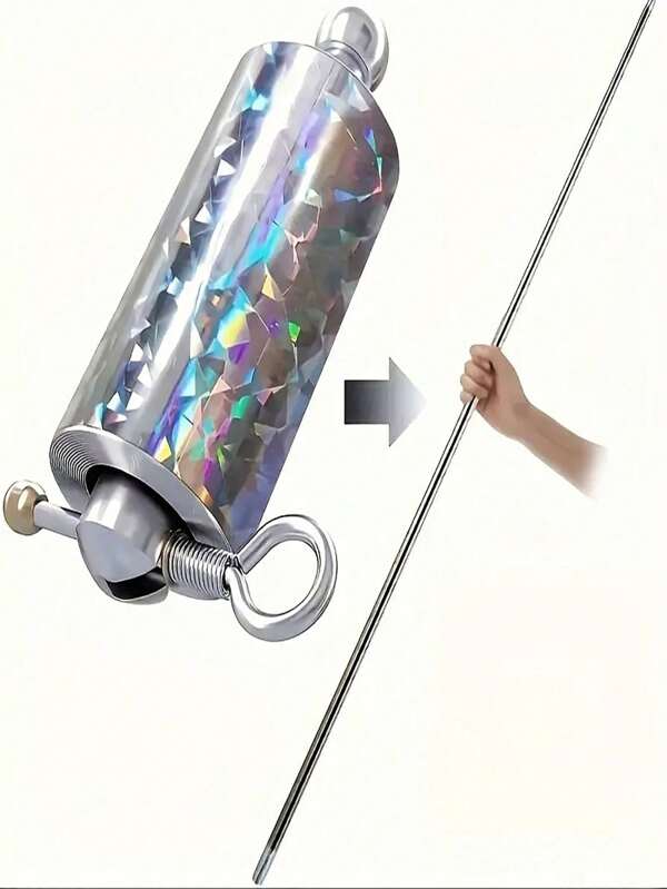 1pc Telescopic Magic Wand, Foldable Portable Steel Collapsible Walking Cane, Magic Prop For Professional Magicians, Stage & Street Performers, Novelty Halloween Gift. (Prohibited For Under 14 Years Old, Product May Cut Hands, Please Observe The Product And Learn The Instructions Before Use, Do Not Point At Eyes Or Nearby People To Avoid Injury)