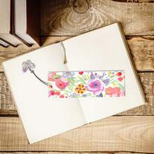 4pcs/Set New DIY Diamond Painting Bookmark With Shining Diamond Area, Suitable For Gift - Multicolor - View 4