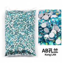 2mm, 3mm, 4mm, 5mm, 6mm Bulk Pack Non-Hotfix Resin Flat Bottom Rhinestones Crystal Nail Studs DIY