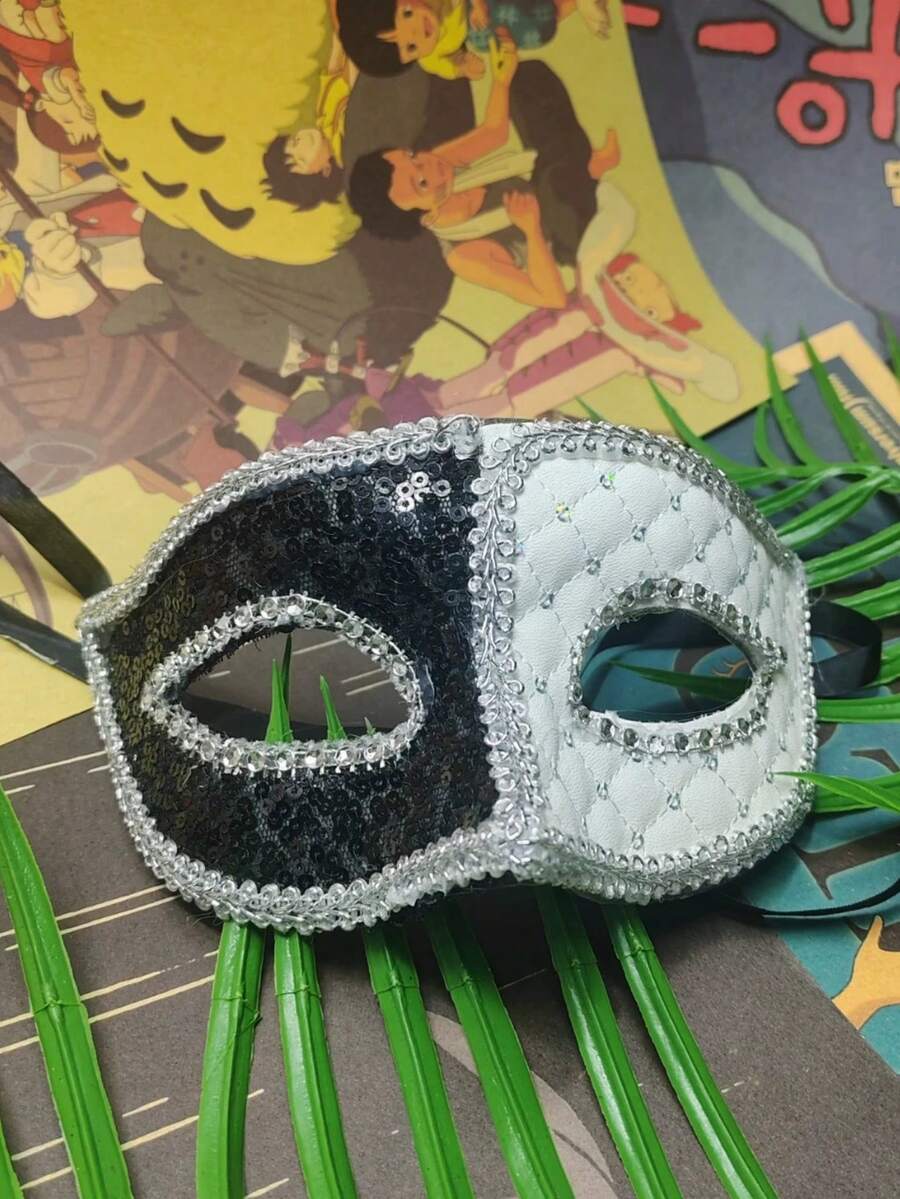 Feather Mask Halloween Christmas Performance Holiday Dance Funny Eye Mask Mask Props - Multicolor - View 1