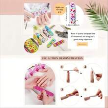 1/5/10/30/50pcs Nail Files, Professional Double-Sided Sandpaper Printed Nail Files, Fashion Style Manicure, Foot Care, Party Gifts, Emery Boards, Nail Tip Grooming Tool, Random Colors