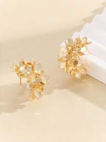 1 par de pendientes de aro con decoración de flor de moda para mujeres, para decoración diaria, San Valentín, mamá, madre, Día de la Madre, regalo