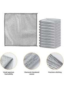 30pcs Multipurpose Steel Wool Cleaning Pads, Scratch-Resistant Scouring Pads For Cookware, Double-Layer Steel Wool Cleaning Cloth For Tableware, Time-Saving Kitchen Wet Wipes Cleaning Mat
