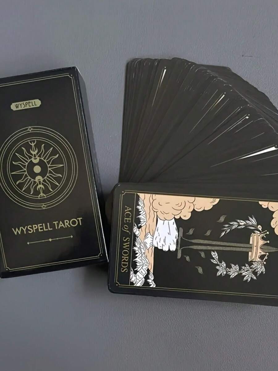 Wyspell Classic Tarot Cards 78pcs, 130g (English Version) - Black - View 1