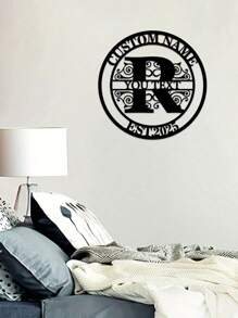 1 Fine Metal Art Logo - Personalized Last Name Logo, Name Design, Home Decoration With Custom Initials Thumbnail, Classic Style, Durable Wall-Mounted Wall Art Decoration For Theme Parties, Perfect Heartfelt Gifts For Friends And Family, Customizable Wedding Gifts.,Multi-Functional,Durable,Ornamental,Reusable,Exquisite,Stylish,High-Quality,Colorful,Modern,Custom,Personalized,Unique,Home Decor,Home Decor