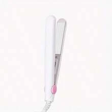 1 pieza Mini Plancha plana enchufable, con múltiples estilos y opciones de color para cabello liso, flequillo, 2 en 1 para rizar y alisar, herramienta de peinado para el uso en dormitorio y hogar