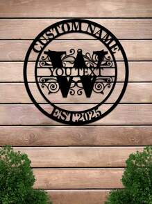 1 Fine Metal Art Logo - Personalized Last Name Logo, Name Design, Home Decoration With Custom Initials Thumbnail, Classic Style, Durable Wall-Mounted Wall Art Decoration For Theme Parties, Perfect Heartfelt Gifts For Friends And Family, Customizable Wedding Gifts.,Multi-Functional,Durable,Ornamental,Reusable,Exquisite,Stylish,High-Quality,Colorful,Modern,Custom,Personalized,Unique,Home Decor,Home Decor