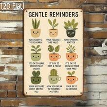 1PC Gentle Reminders Tin Sign, Motivational Quotes, You Deserve To Be Heard, Your Feelings Are Valid, Inspirational Wall Art, Perfect For Bedroom, Office, Or Living Room, Positive Energy Decor, 8x12 Inches / 20x30 Cm - 8x12吋/20x30公分-1件 - 查看 4