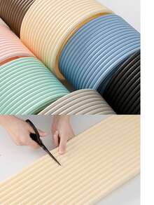 1pc 3D Wall Panel, Soft Padded Wall Sticker For Tatami, Headboard, Window Sill, Soundproof, Heat Insulation, Self-Adhesive, Strong Stickiness - Baby Blue - View 8