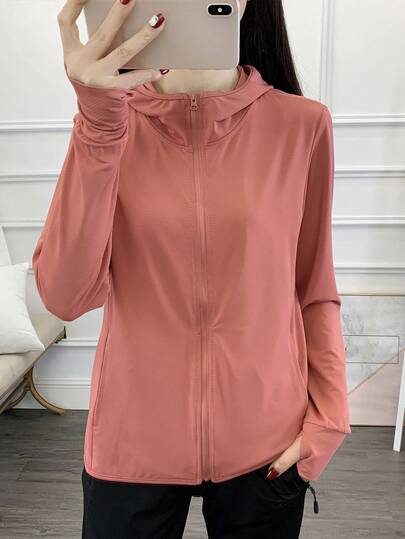 夏季运动1件套女士超薄防晒服长袖防紫外线皮肤外套透气新款户外运动夹克